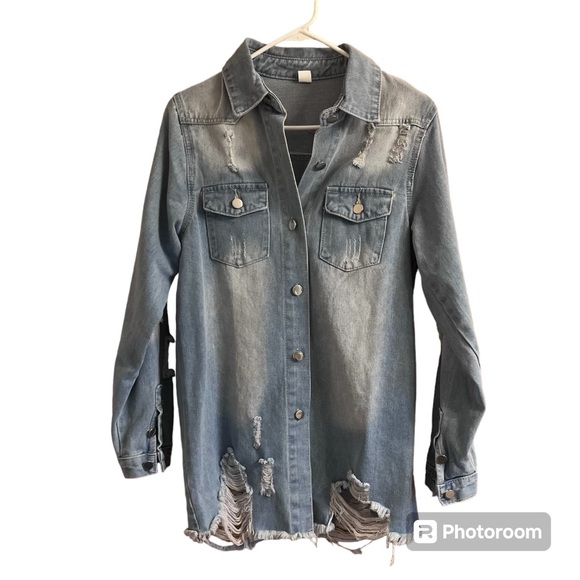 NWOT denim shacket - Picture 1 of 8